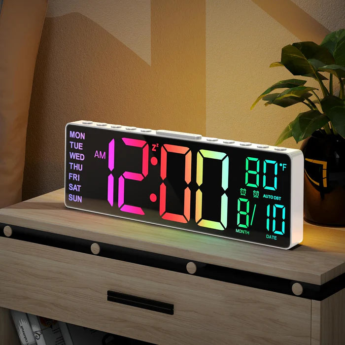 ColorWake – 10.5” Digital Clock with Multicolor Display