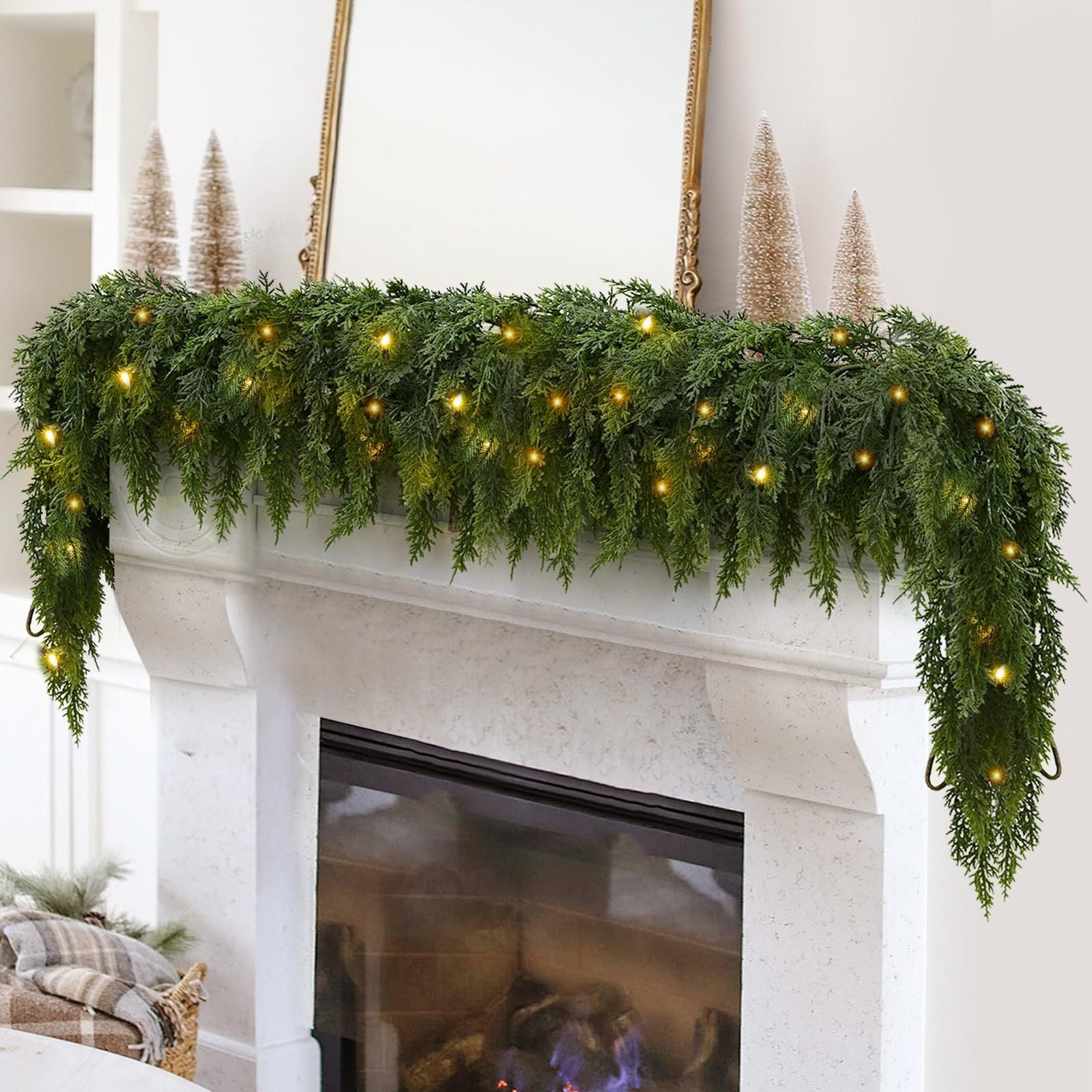 CedarLux - Premium Real-Touch Cedar Garland