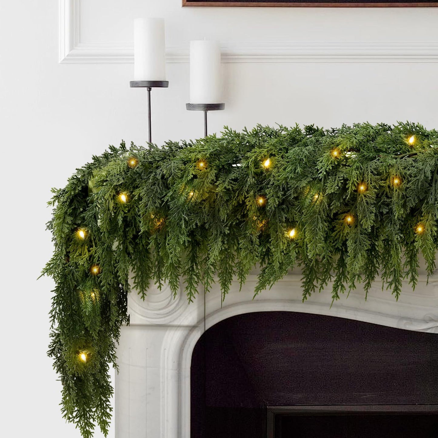 CedarLux - Premium Real-Touch Cedar Garland