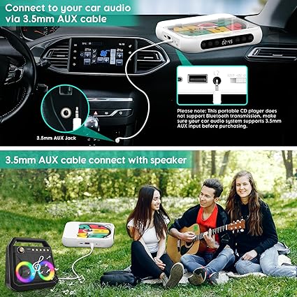 EchoDisc – Bluetooth Rechargeable CD Player with HiFi Sound