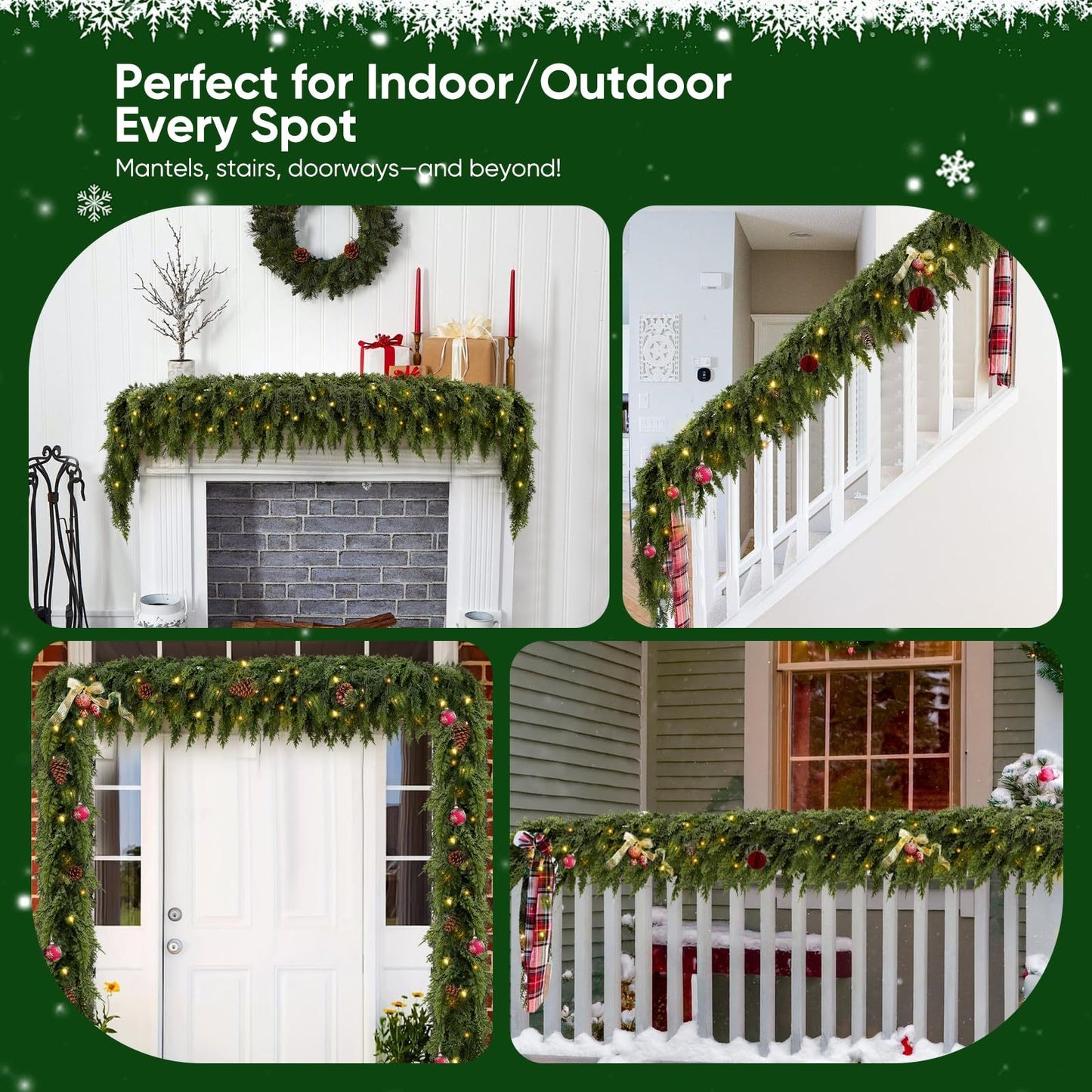 CedarLux - Premium Real-Touch Cedar Garland