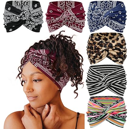BohoBloom – Wide Twist Turban Headband for Women