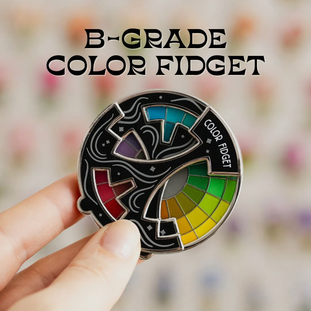 SpinGleam – Interactive Colorful Fidget Pin