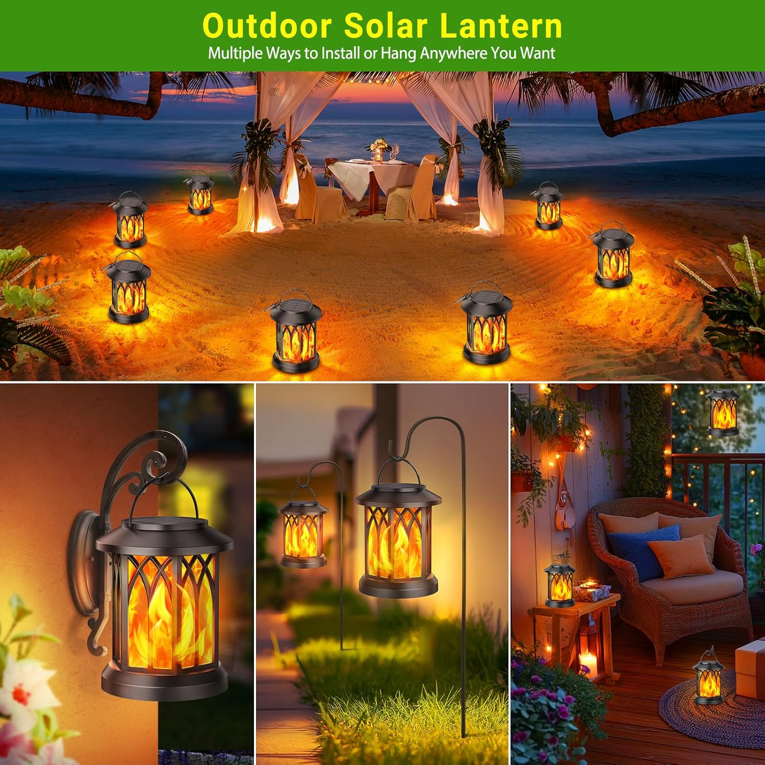LumaFlame – Solar-Powered Outdoor Flickering Lantern