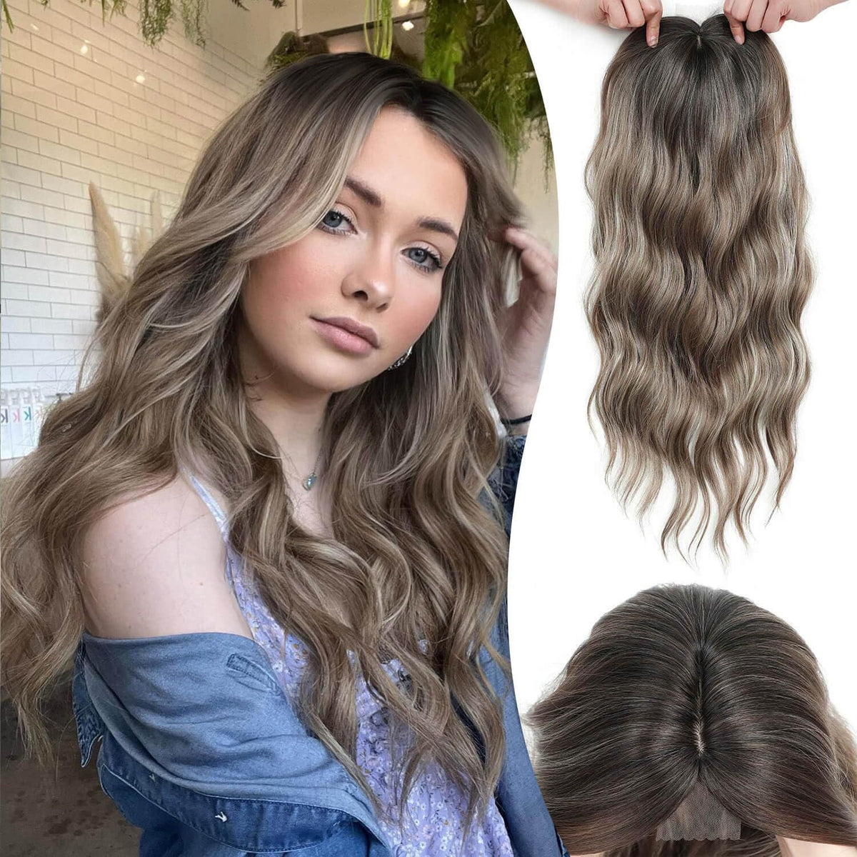 VelisseBloom – Lightweight Wavy Hair Topper