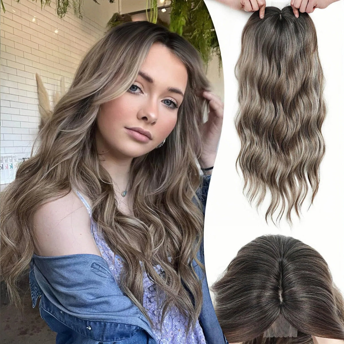 VelisseBloom – Lightweight Wavy Hair Topper