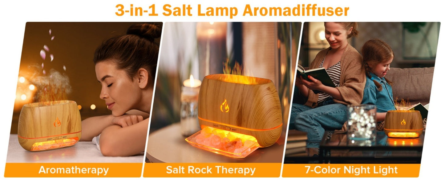 ZenGlow – 3-in-1 Himalayan Salt Diffuser
