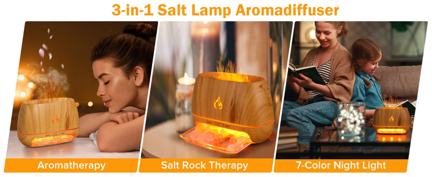 ZenGlow – 3-in-1 Himalayan Salt Diffuser