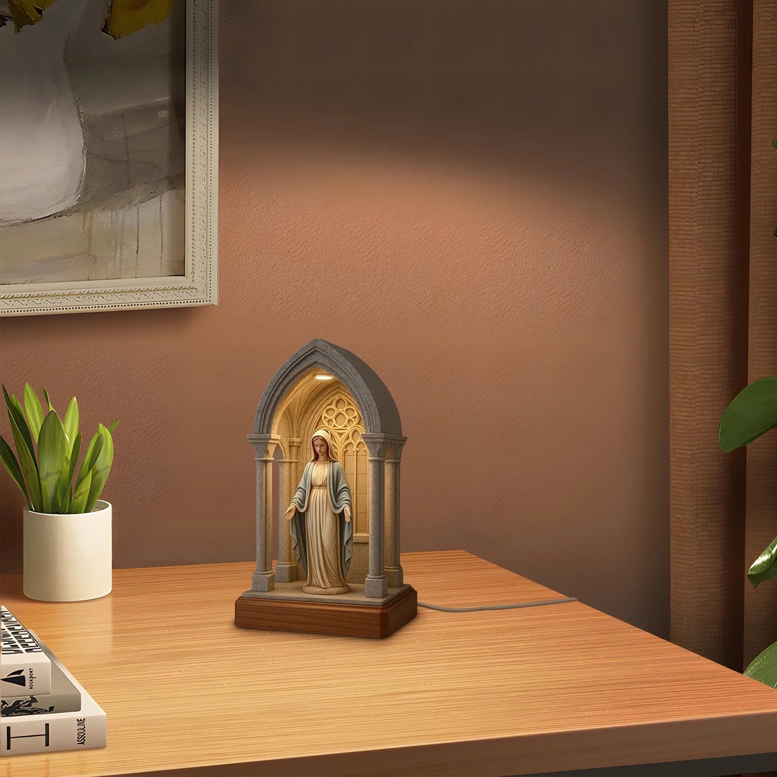 BlessedBeam – Virgin Mary Devotional LED Table Lamp