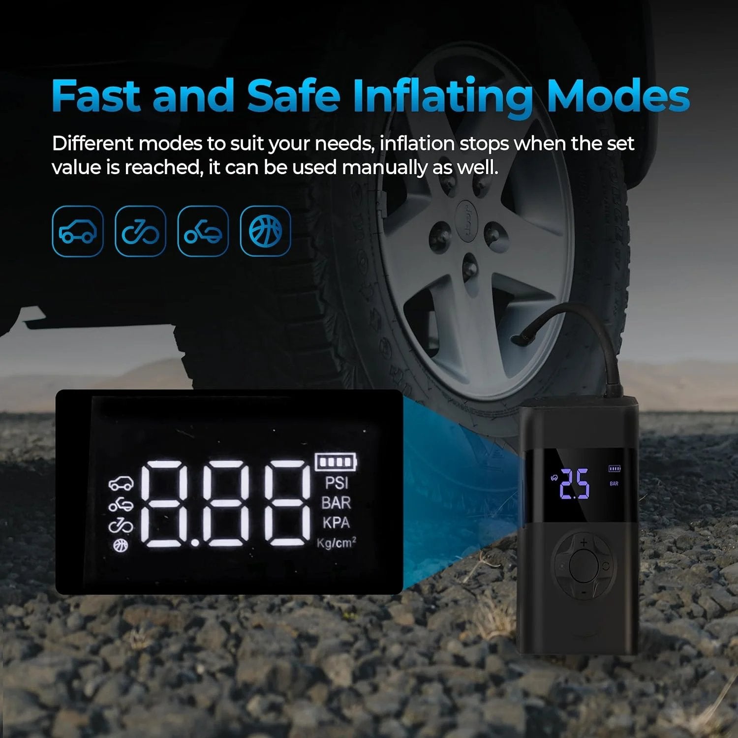PowerPump - Fast & Accurate Portable Air Compressor