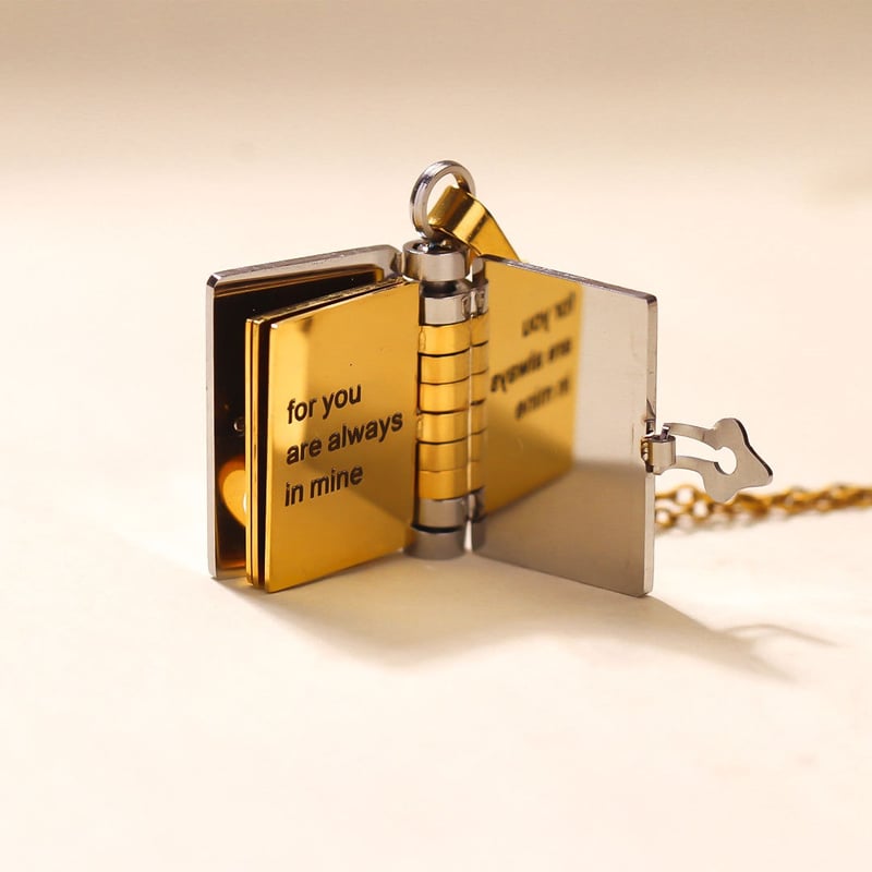 ChapterGlow – Elegant Book Pendant Necklace