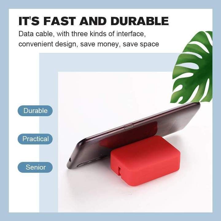 FlexiDock | 3-in-1 Retractable Charging and Phone Stand