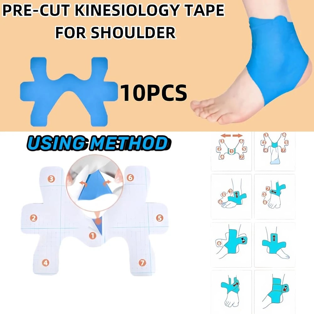 FlexiWrap – Precut Kinesiology Tape for Ankle Support