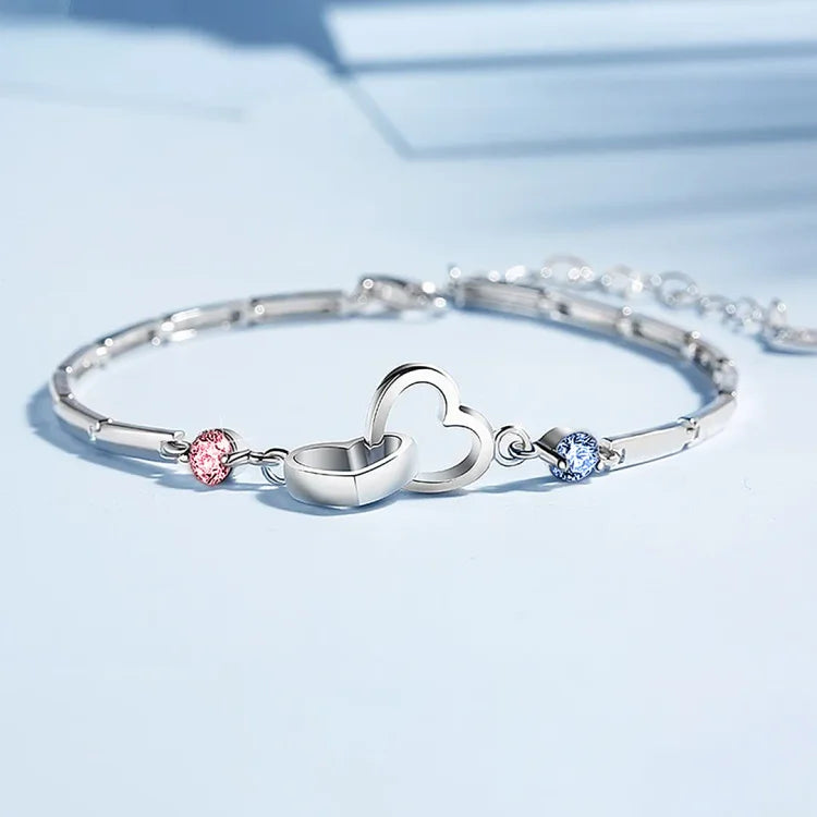 EternaBond – Double Heart Diamond Bracelet