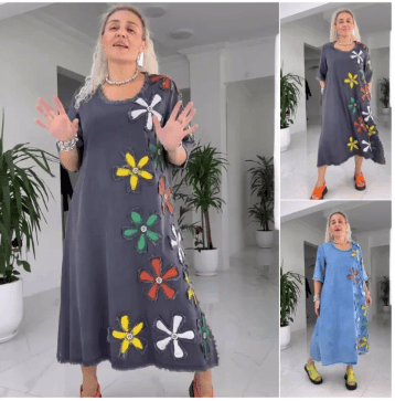 BloomVera – Elegant Floral Print Dress