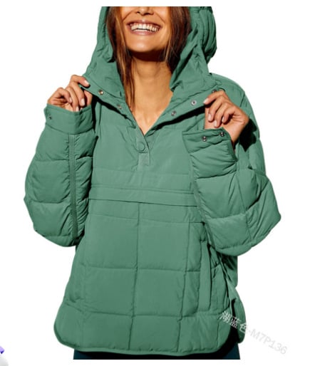 FrostEase – Oversized Hooded Puffer Pullover