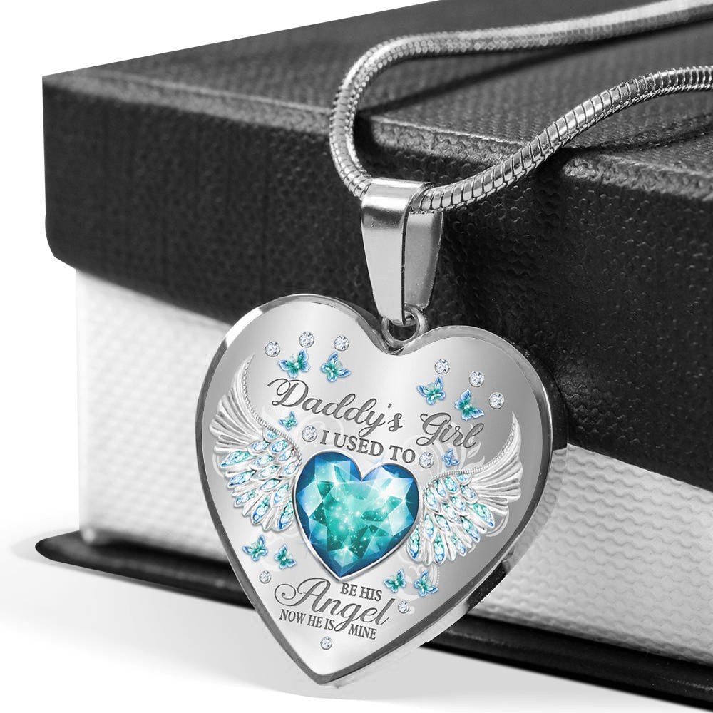 Papa’s Angel - Cherished Heart Keepsake Necklace