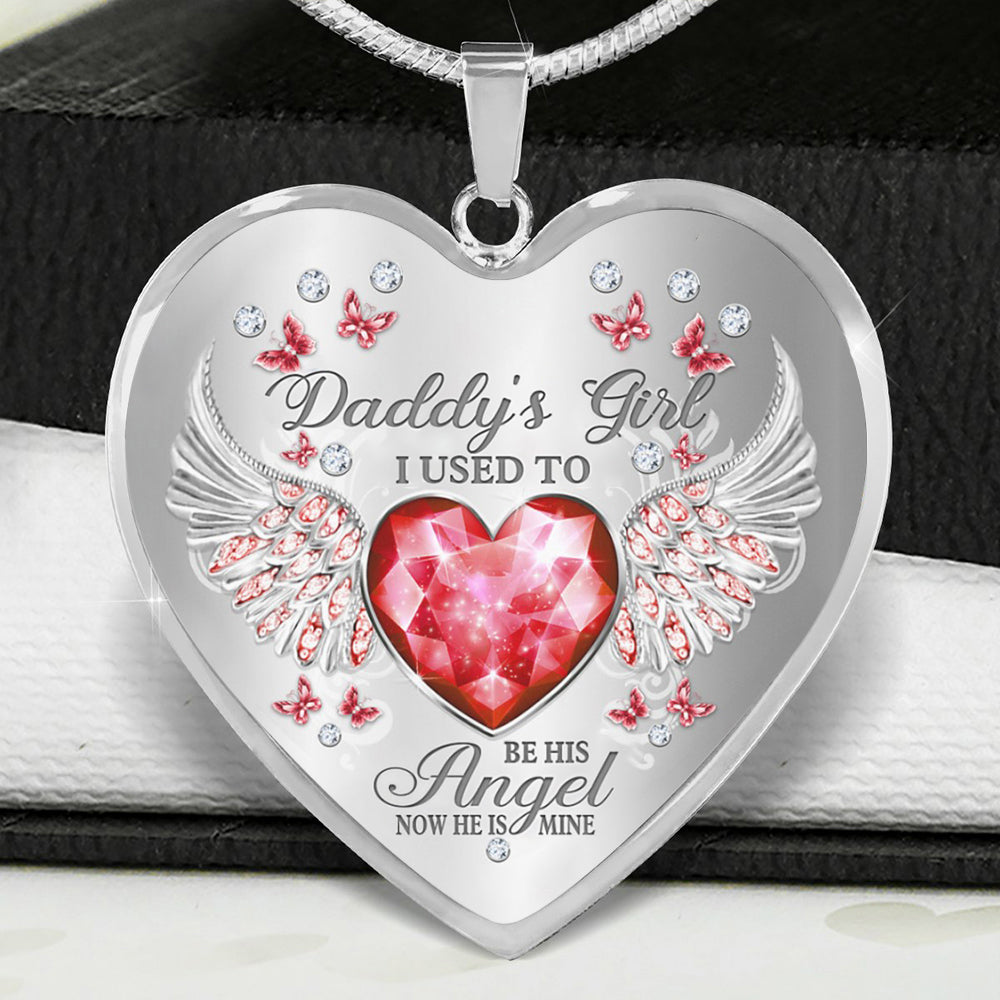 Papa’s Angel - Cherished Heart Keepsake Necklace