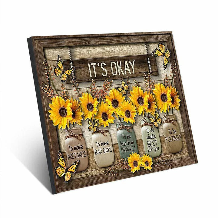 BloomFlight – Butterfly & Sunflower Wall Art
