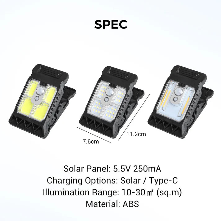 EcoGlow – Solar Motion Clip Light