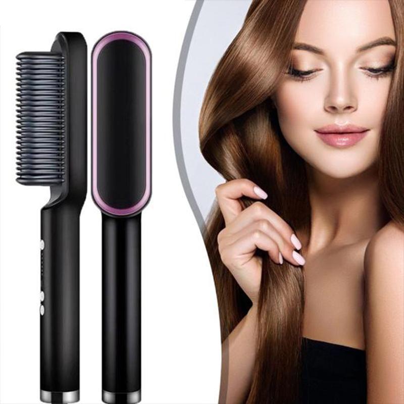 SilkyGlide - Effortless Hair Straightening Brush