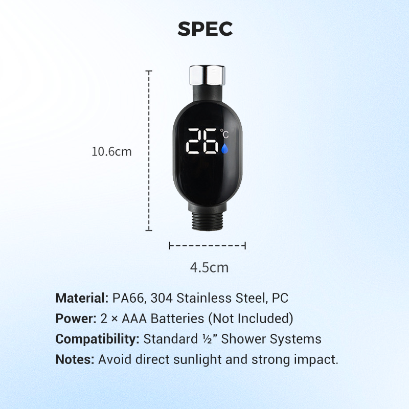 ThermoFlow – Waterproof Shower Thermometer with Real-Time Temperature