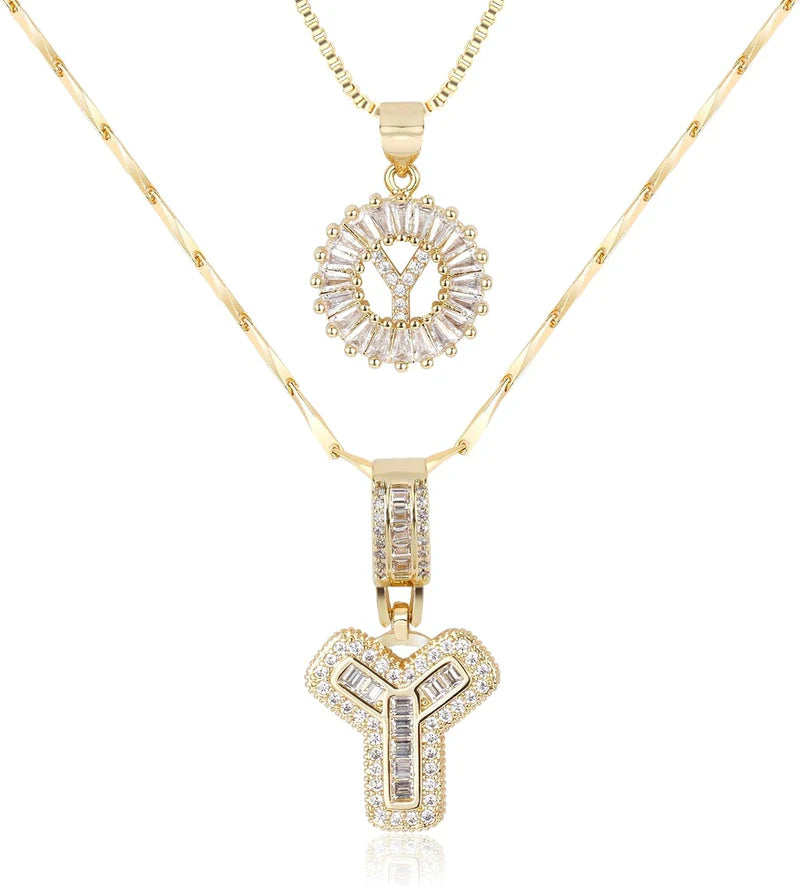 LetterLuxe – Personalized Initial Pendant Set