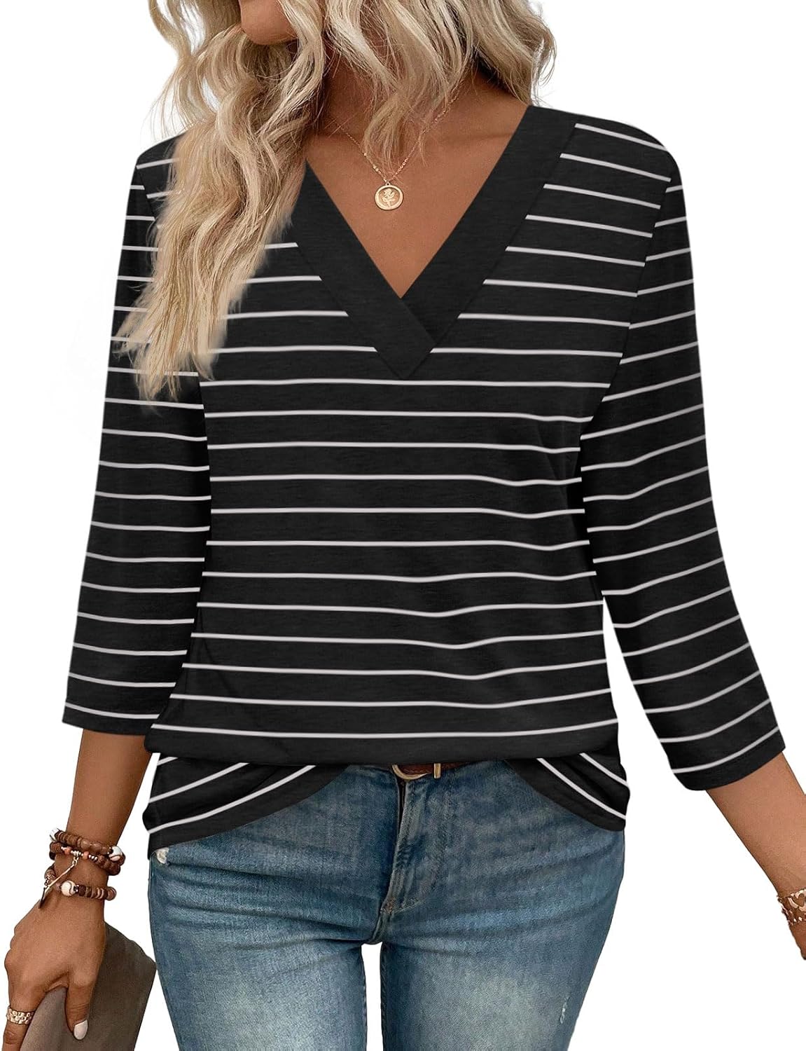 ComfyGaze - Effortless Everyday V-Neck Shirt