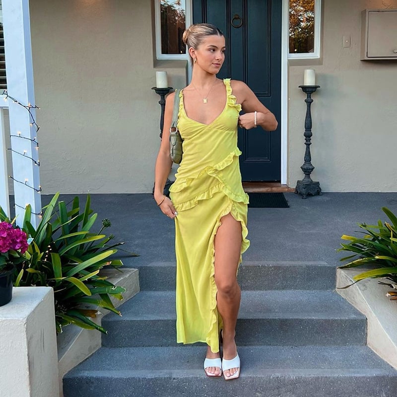 FlairLuxe – Elegant Ruffle Dress