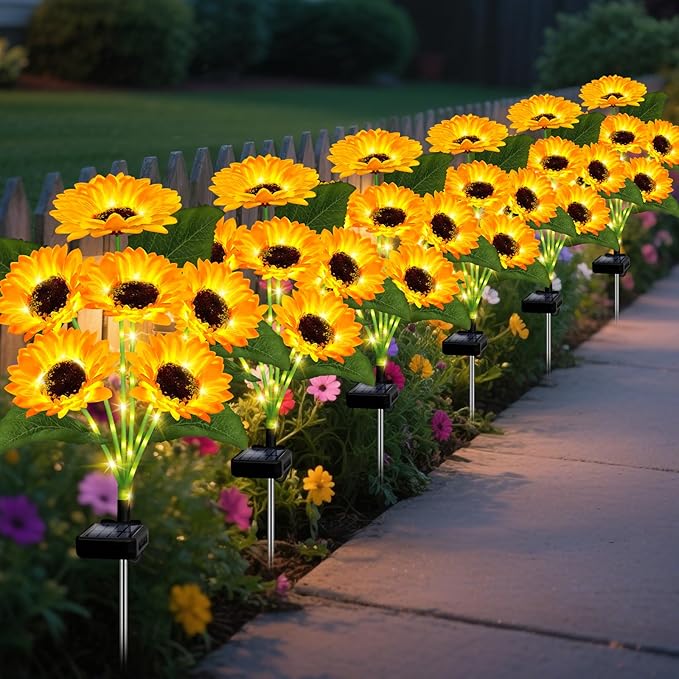 LumiFlora – Decorative Solar Sunflower Yard Lights