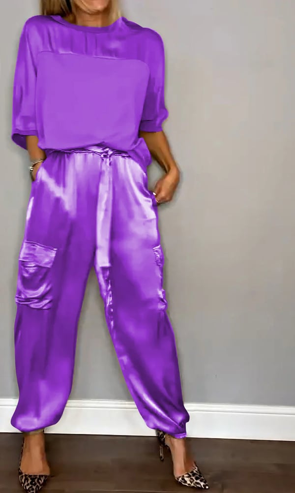 SilvaLuxe – Smooth Satin Lounge Set