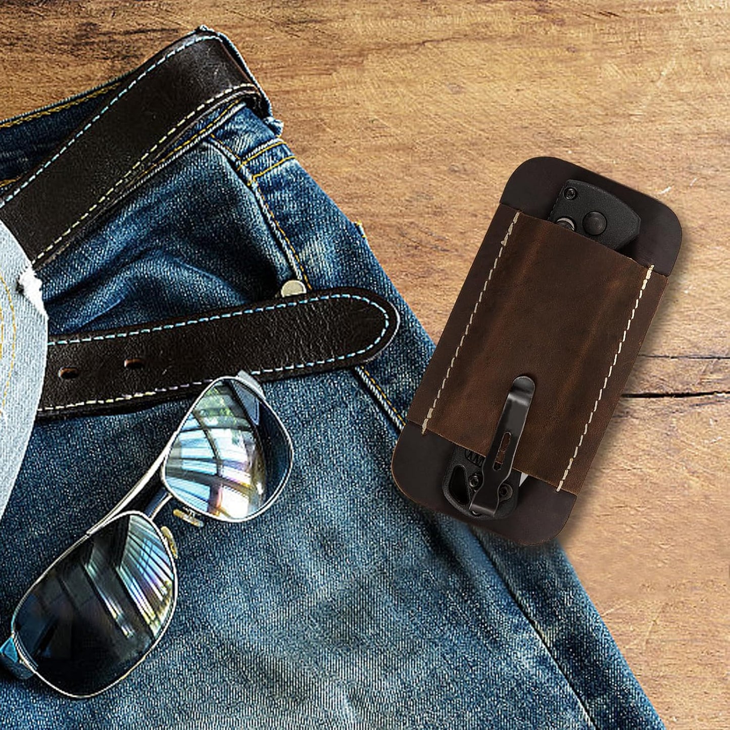 LeatherGuard – Retro Horizontal Knife Scabbard