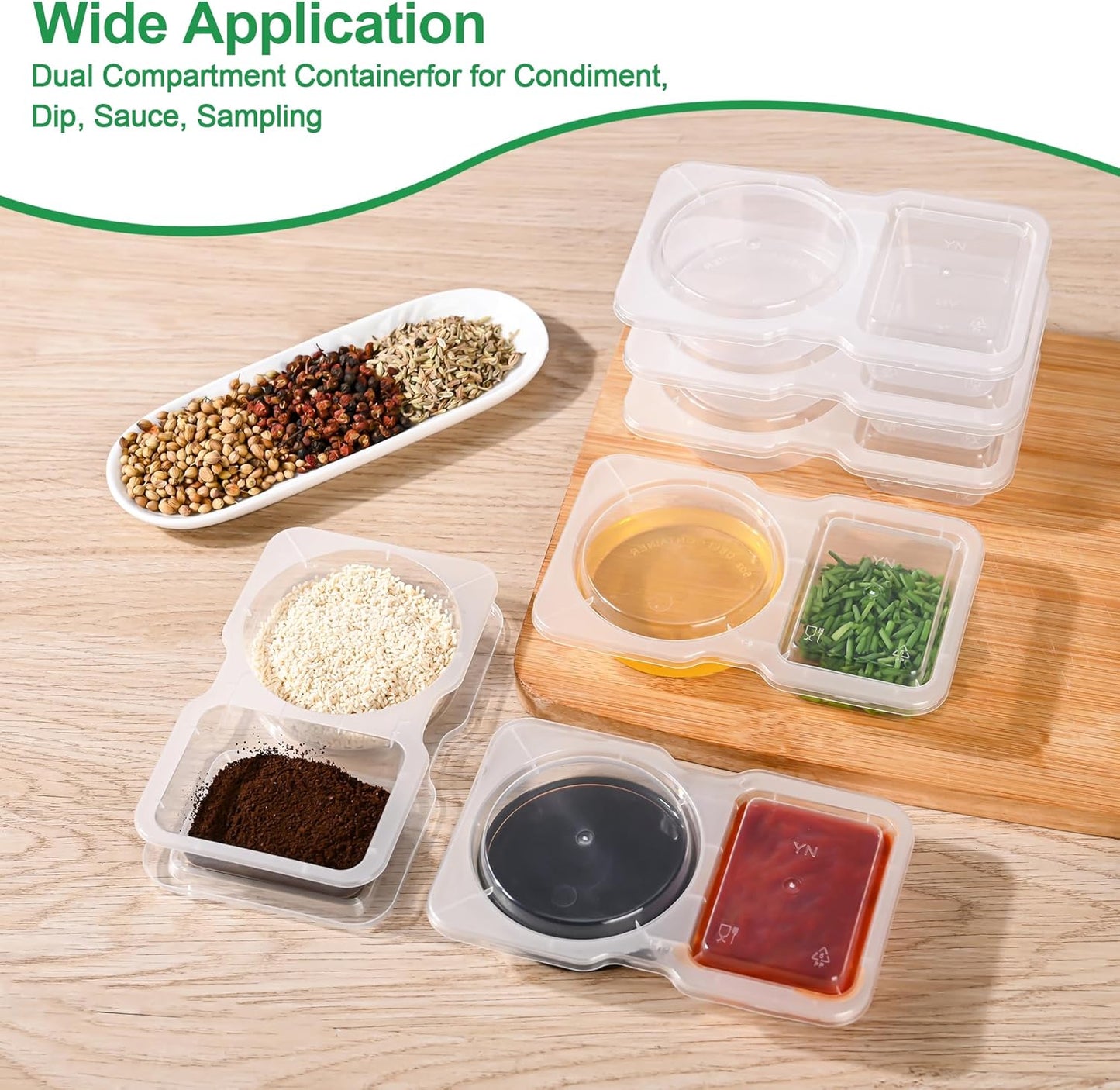 SauceMate | Dual Compartment Condiment Box