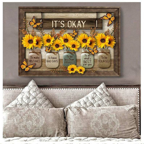 BloomFlight – Butterfly & Sunflower Wall Art