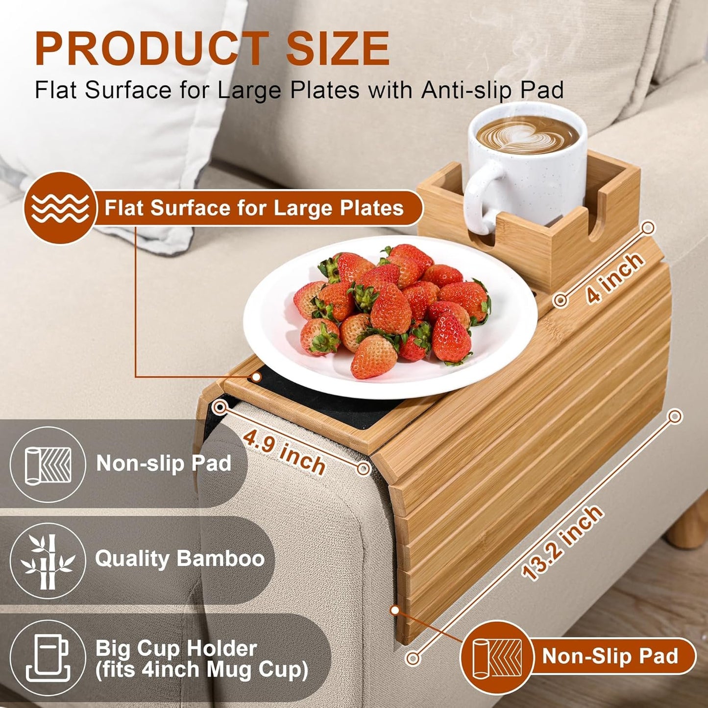 BambooSip – Elegant Couch Cup Holder