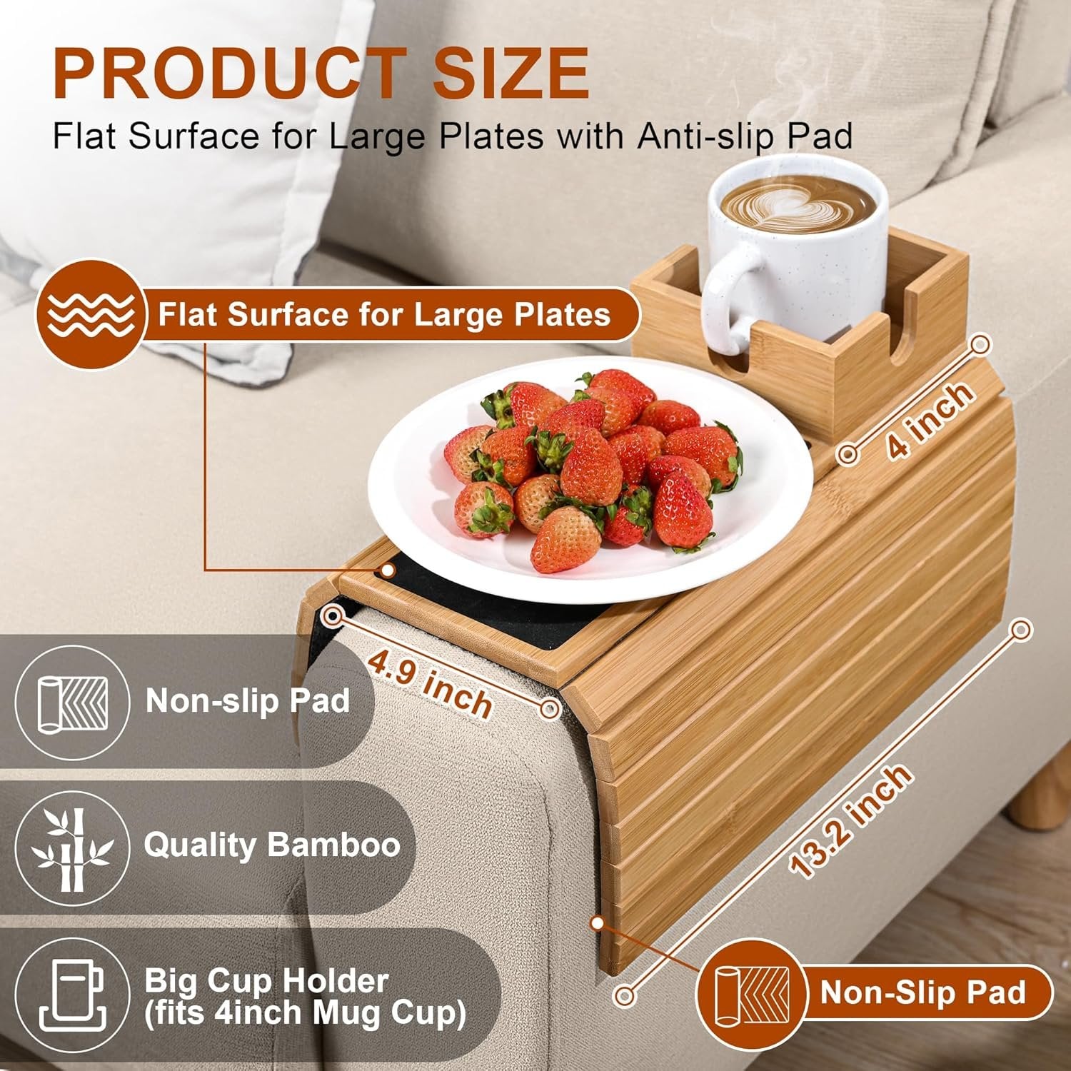 BambooSip – Elegant Couch Cup Holder