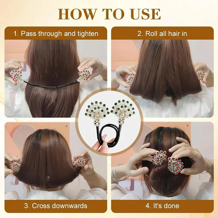 GlamHold – Vintage-Inspired Rhinestone Ponytail Hair Clip