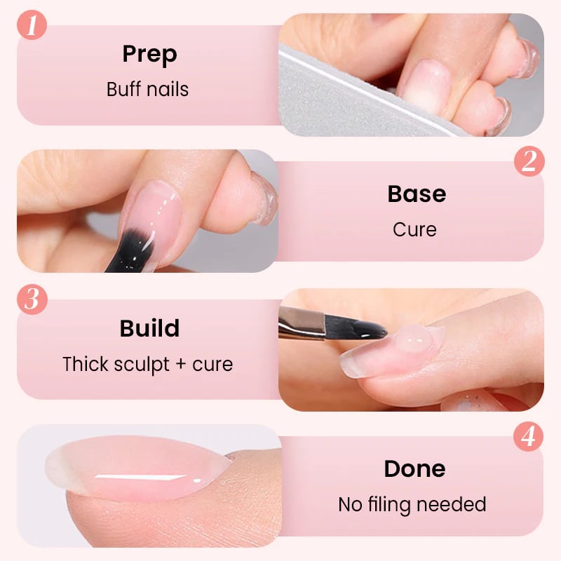 🎉Buy More Free More💅High-transparency 3-in-1 multi-purpose nail-builder Gel.
