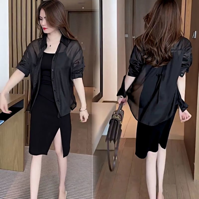 SolaceShade - Chic Ice-Silk Summer Top for Sun Protection