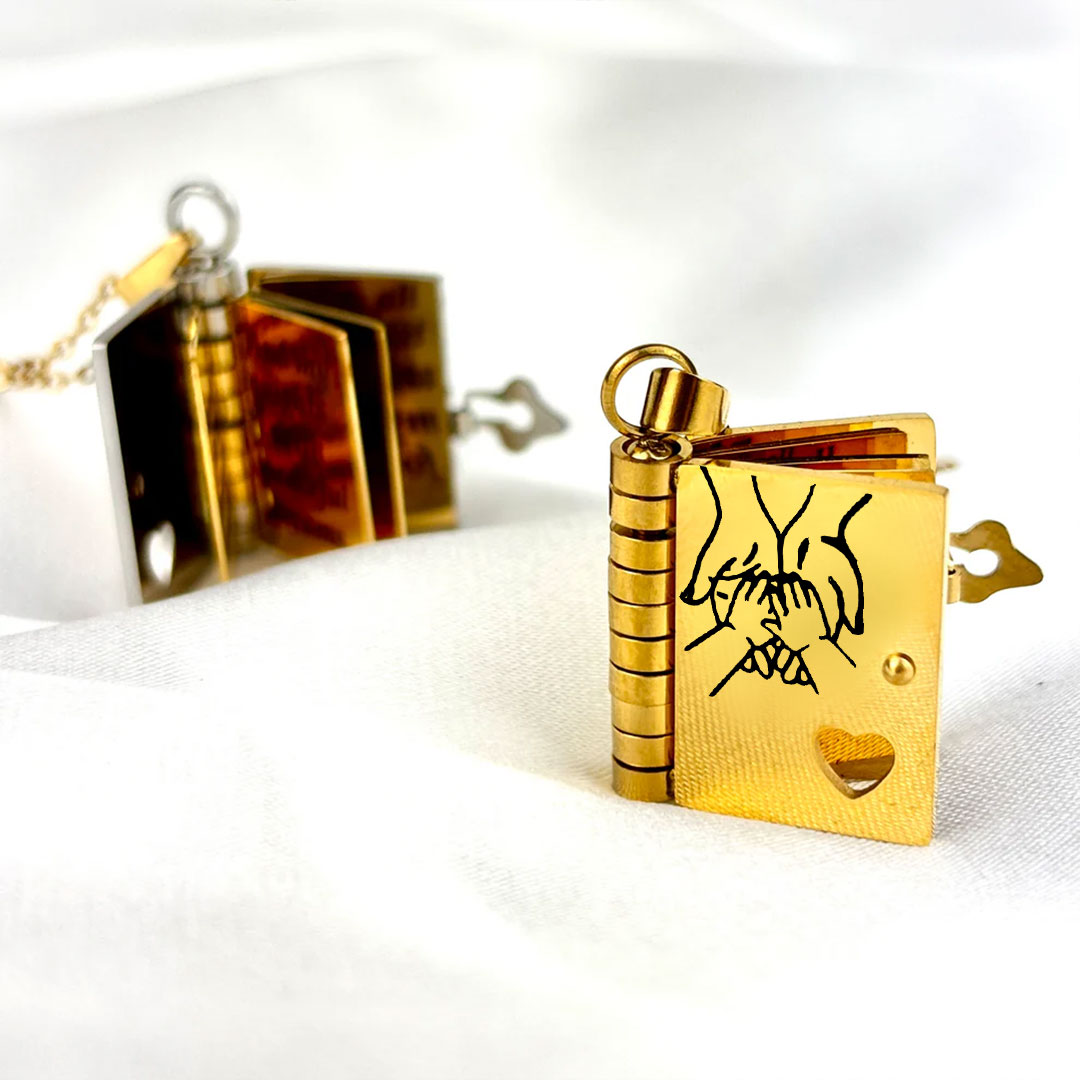 HeartScript - Daughter’s Love Story Book Necklace