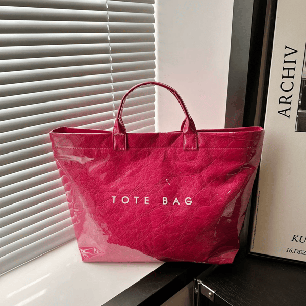 UrbanScript – Trendy Letter Print Tote Bag