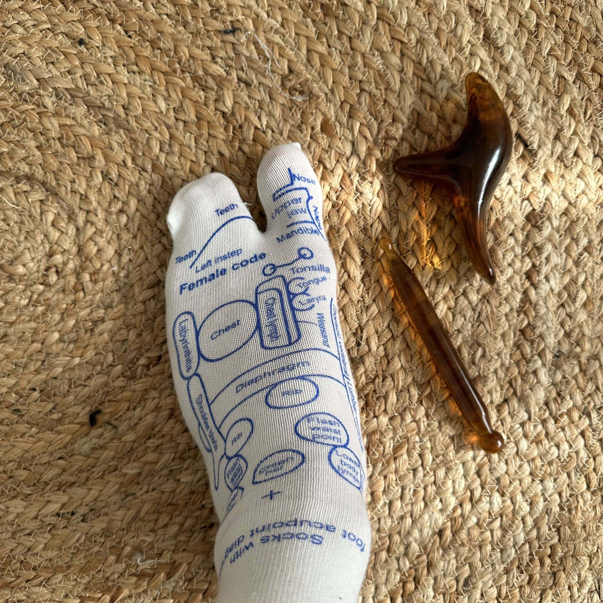 SoleHarmony – Reflexology Chart Socks with Massage Tool