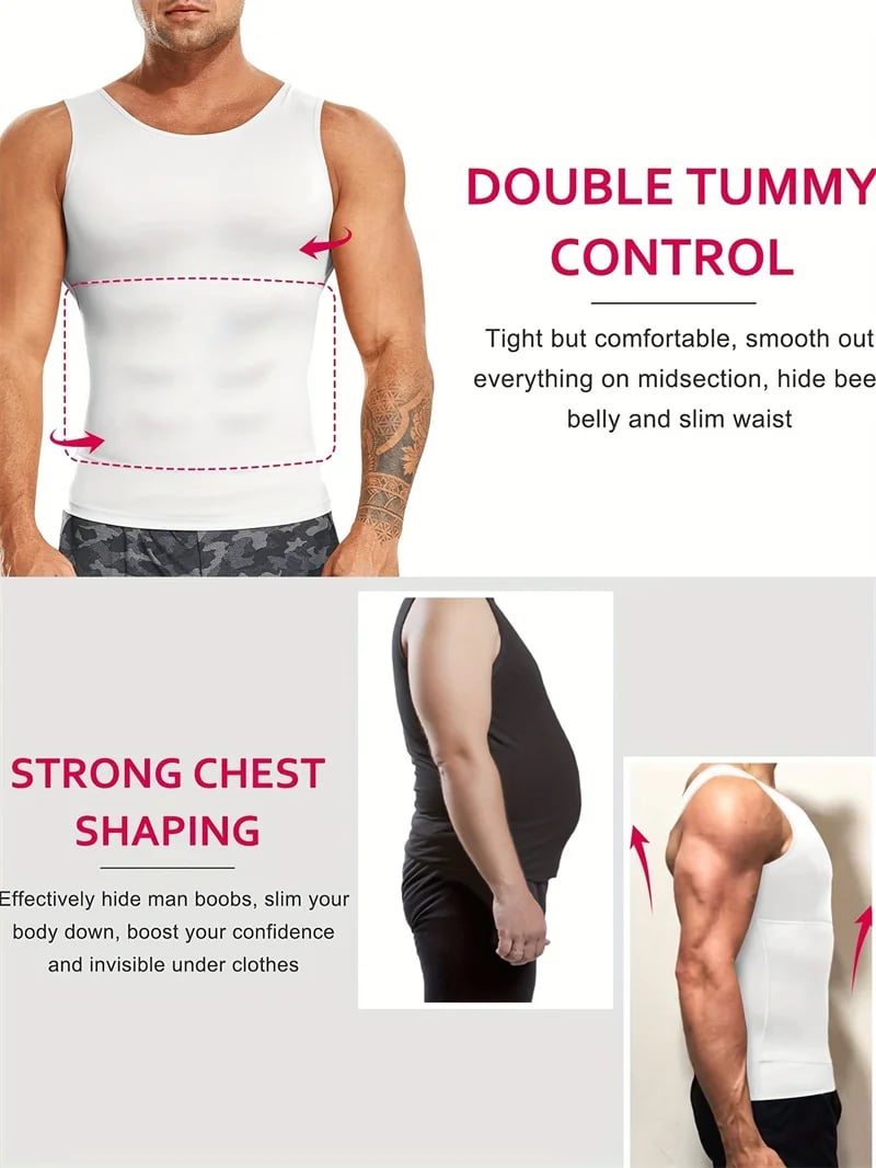 CoreFit – Men’s Sleeveless Shapewear Undershirt