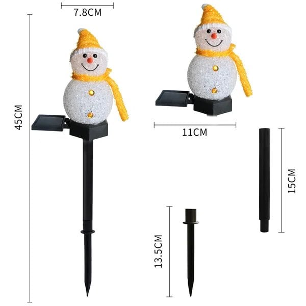SnowGlow – Waterproof Solar Snowman Lamp