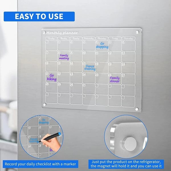 MagniPlan – Permanently Reusable Fridge Planner Board