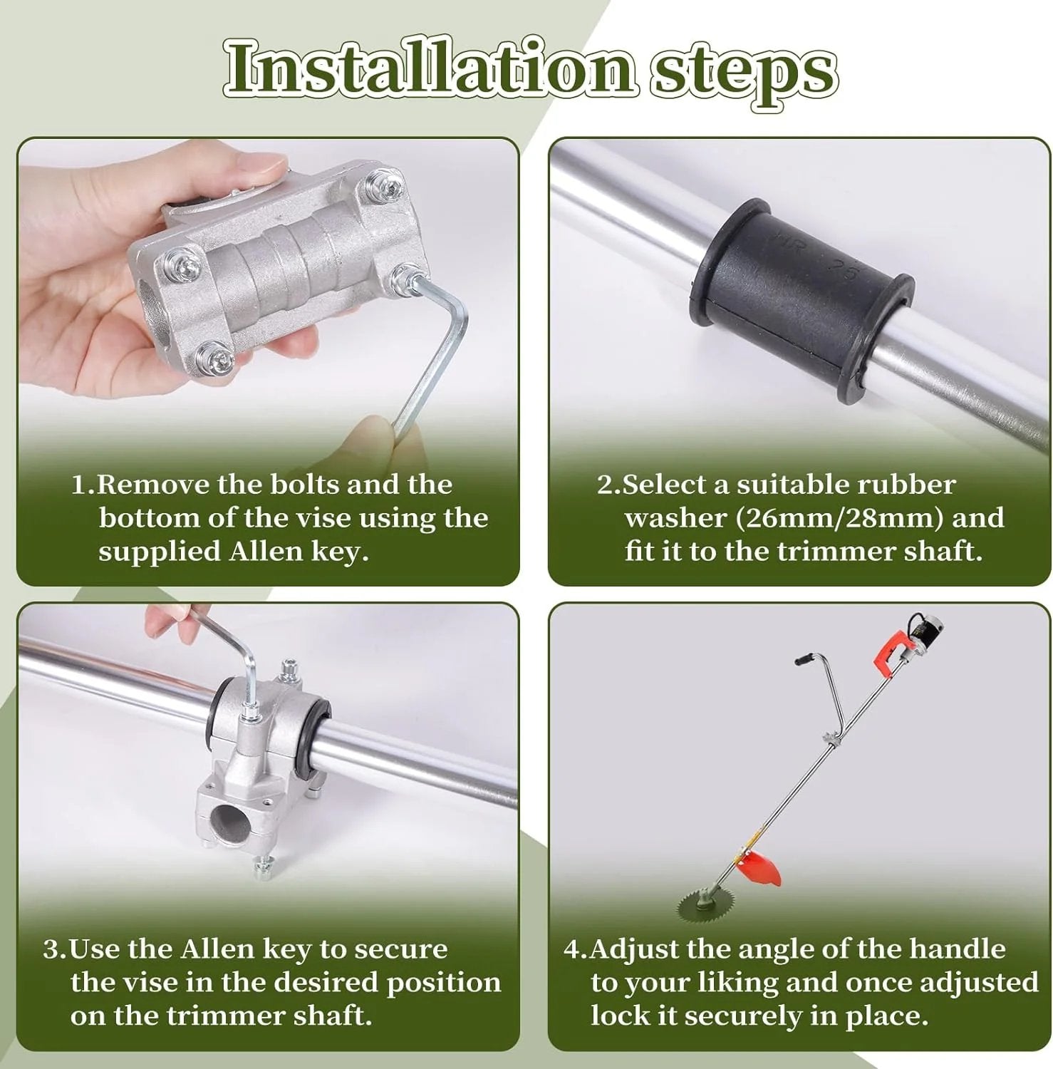 Ergonomic Weed Eater Handle Extension Weed Wacker Trimmer Grip