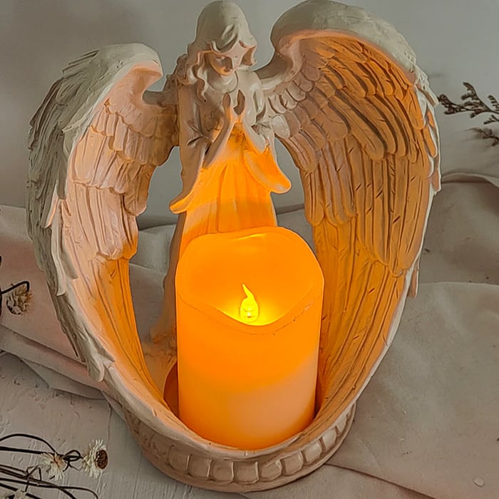 SacredLight – Prayer Angel Decorative Candlestick