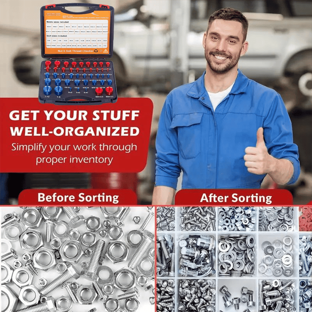 ScrewSense – 44 Pcs Alloy Thread Inspector Set