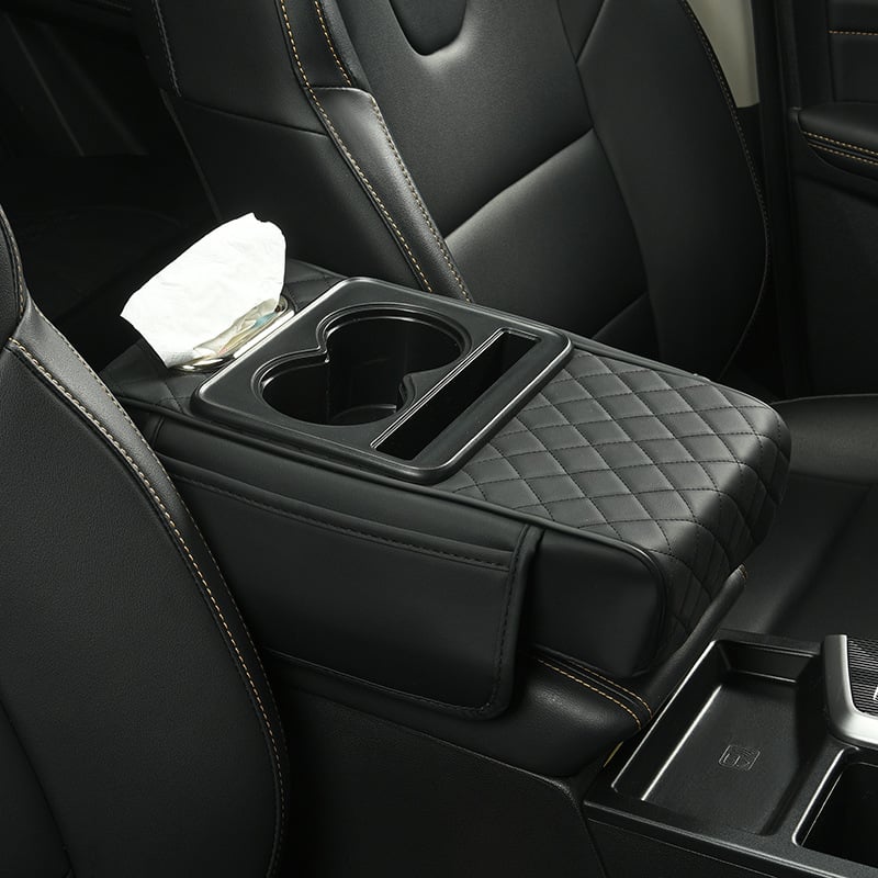DriveLux – PU Leather Armrest Mat