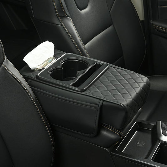 DriveLux – PU Leather Armrest Mat
